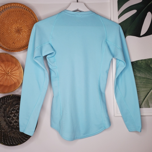 Patagonia Performance Capilene Base Layer Blue Top Long Sleeves - Picture 2 of 4